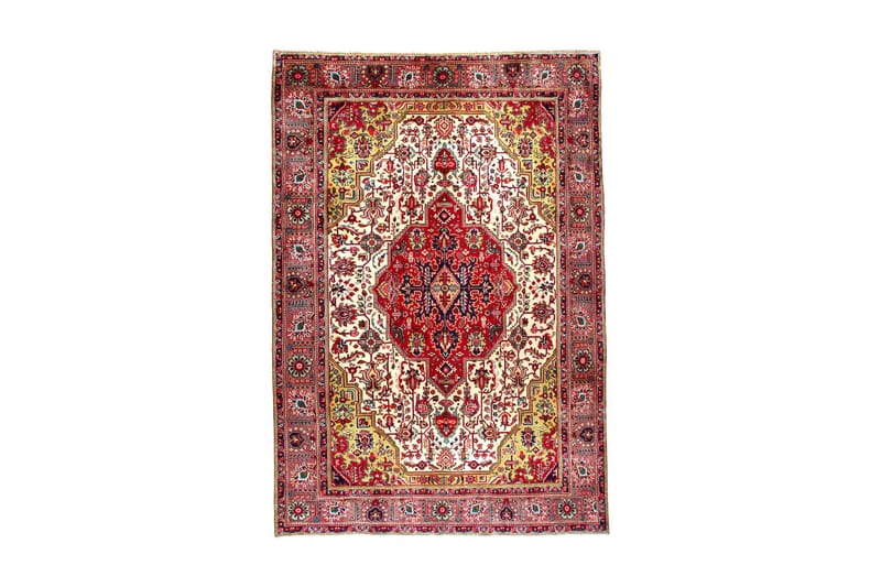 Handknuten Persisk Patinamatta 199x288 cm - Beige/Röd - Textil & mattor - Mattor - Orientaliska mattor