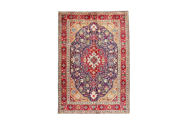 Handknuten Persisk Patinamatta 199x294 cm - Mörkblå/Röd - Textil & mattor - Mattor - Orientaliska mattor