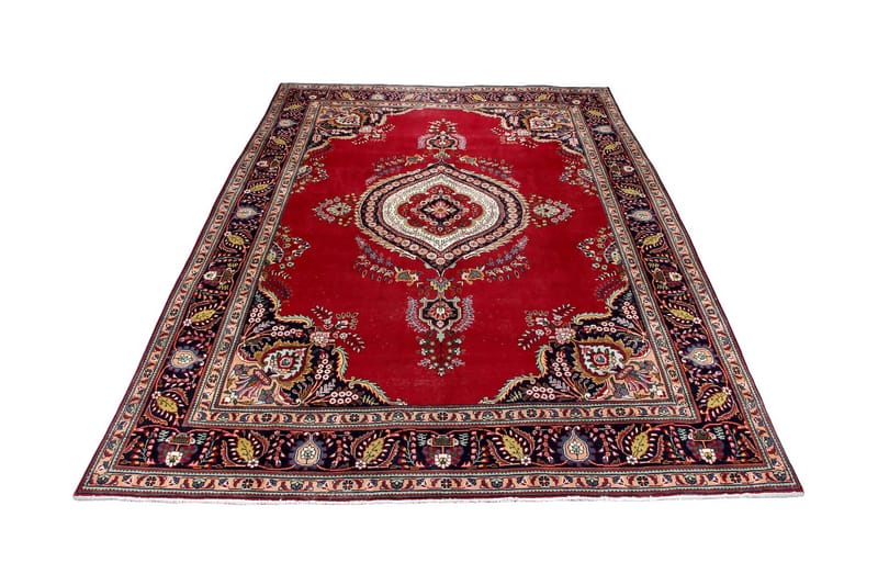 Handknuten Persisk Patinamatta 288x386 cm - Röd/Mörkblå - Textil & mattor - Mattor - Orientaliska mattor