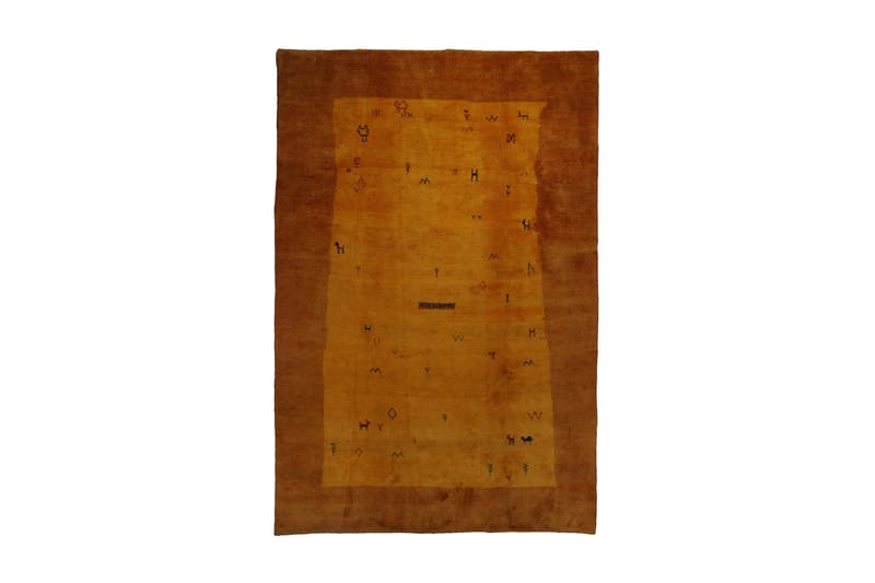 Handknuten Persisk Ullmatta 185x287 cm Gabbeh Shiraz - Senap - Textil & mattor - Mattor - Orientaliska mattor