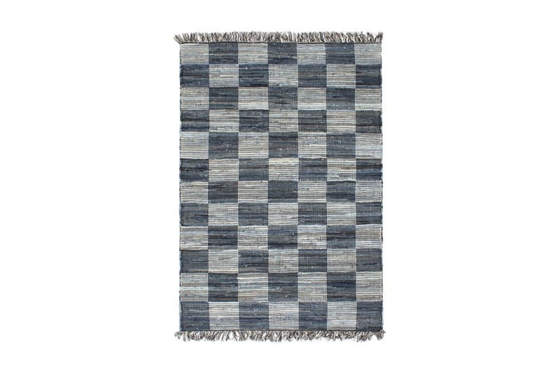 Handvävd matta Chindi denim 80x160 cm blå - Blå - Textil - Mattor - Handvävda mattor