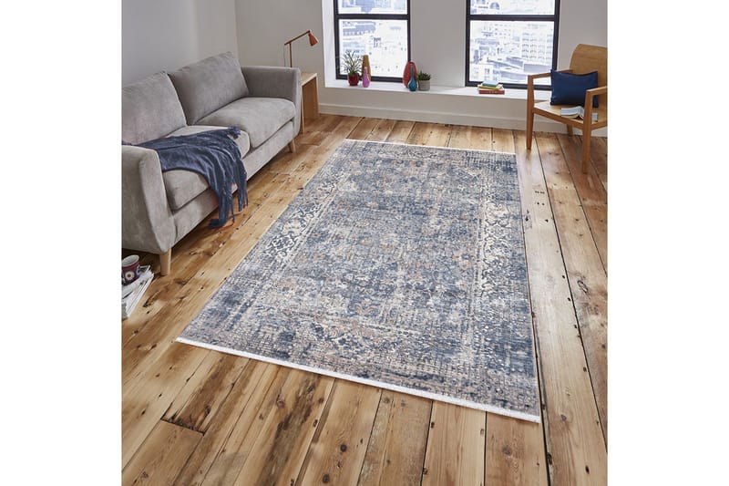 Irubhi Matta 80x300 cm - Grå/Blå - Textil & mattor - Mattor - Små mattor