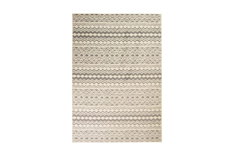 Modern matta traditionell design 80x150 cm beige/grå - Flerfärgad - Textil & mattor - Mattor - Utomhusmattor - Plastmattor