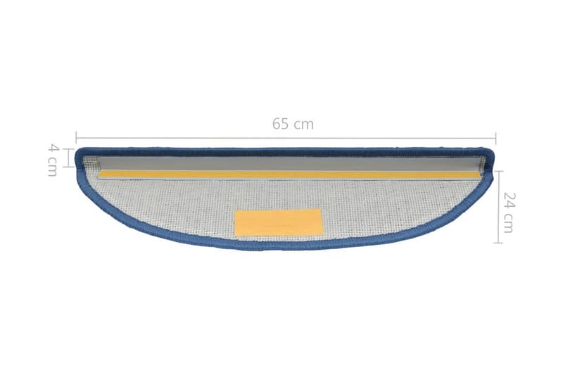 Trappstegsmattor 10 st 65x28 cm blå - Blå - Textil & mattor - Mattor - Specialmatta - Trappstegsmattor