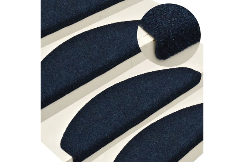 Trappstegsmattor självhäftande 10 st marinblå 65x21x4 cm bro - Blå - Textil & mattor - Mattor - Specialmatta - Trappstegsmattor