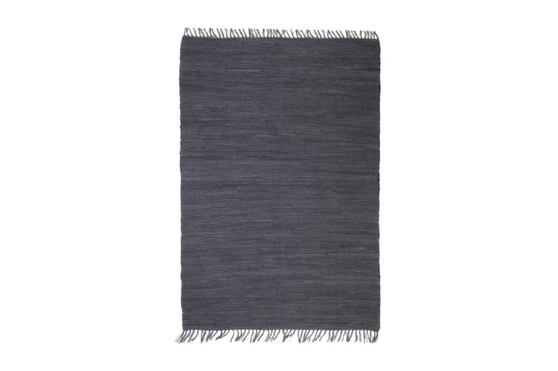 Handvävd matta Chindi bomull 160x230 cm antracit - Grå - Textil & mattor - Mattor - Handvävda mattor
