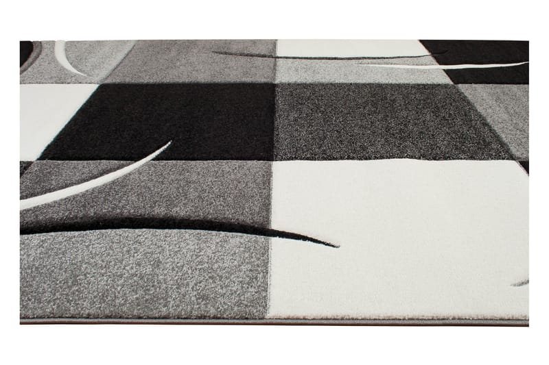 London Patch Friezematta 160x230 Rutig - Svart - Textil & mattor - Mattor - Stora mattor