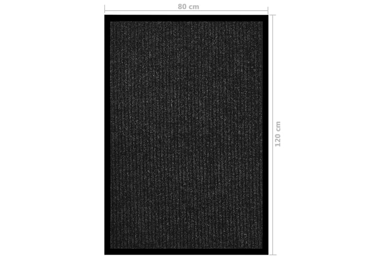 Dörrmatta antracitrandig 80x120 cm - Grå - Textil & mattor - Mattor - Utomhusmattor - Dörrmatta & entrématta
