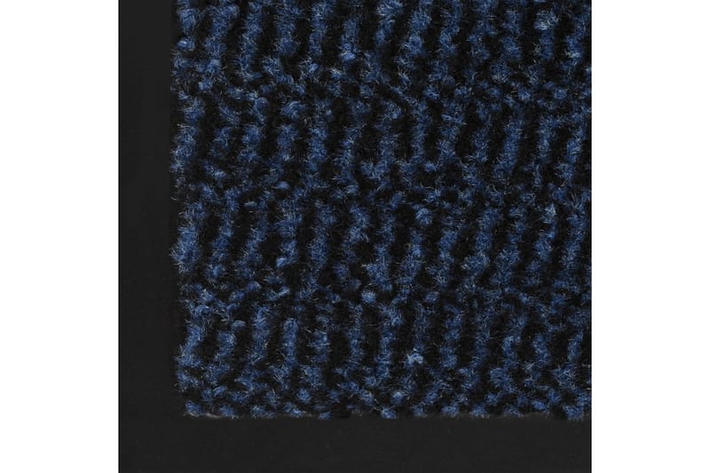 Dörrmatta rektangulär tuftad blå 90x150 cm - Blå - Textil - Mattor - Utomhusmattor - Dörrmatta & entrématta