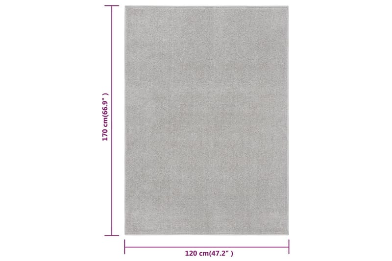 Matta 120x170 cm ljusgrå - Grå - Textil - Mattor - Utomhusmattor - Plastmattor