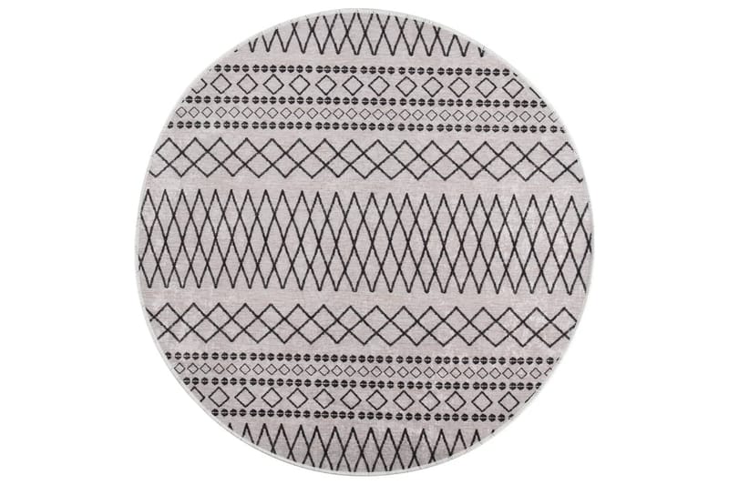 Matta tvättbar Ï†120 cm svart och vit halkfri - Flerfärgad - Textil & mattor - Mattor - Utomhusmattor - Plastmattor