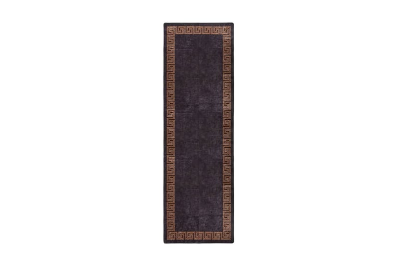 Matta tvättbar 80x300 cm svart och guld halkfri - Flerfärgad - Textil & mattor - Mattor - Utomhusmattor - Plastmattor