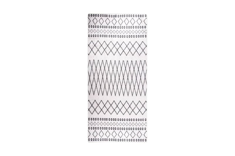 Matta tvättbar 80x300 cm svart och vit halkfri - Flerfärgad - Textil & mattor - Mattor - Utomhusmattor - Plastmattor