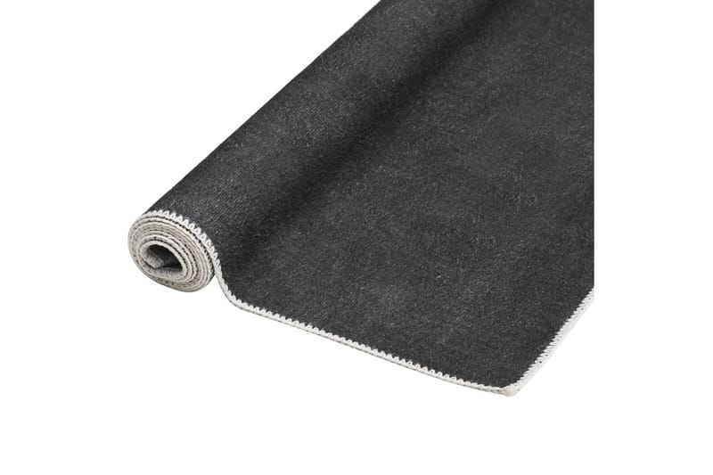 Tvättbar matta vikbar antracit 180x270 cm polyester