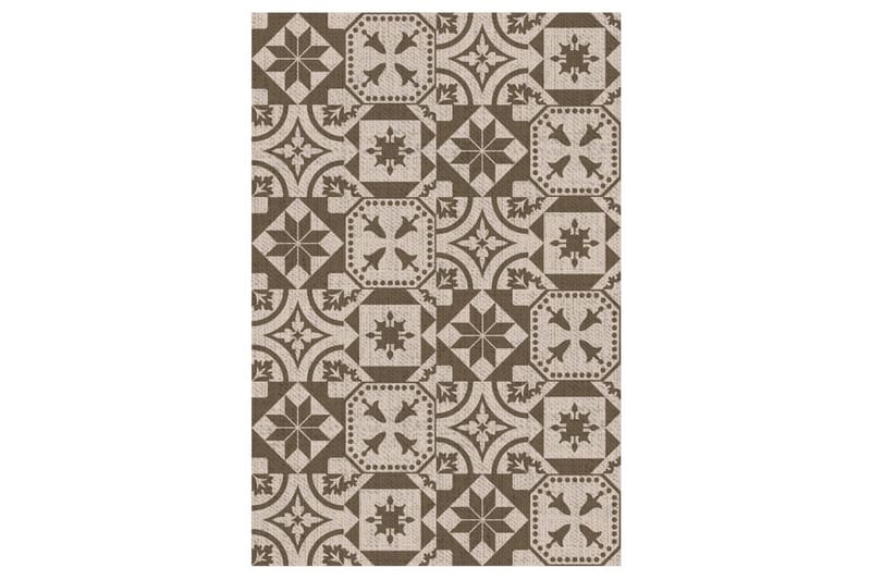Esschert Design Utomhusmatta 182x122 cm portugisiskt mönster - Brun - Textil & mattor - Mattor - Utomhusmattor