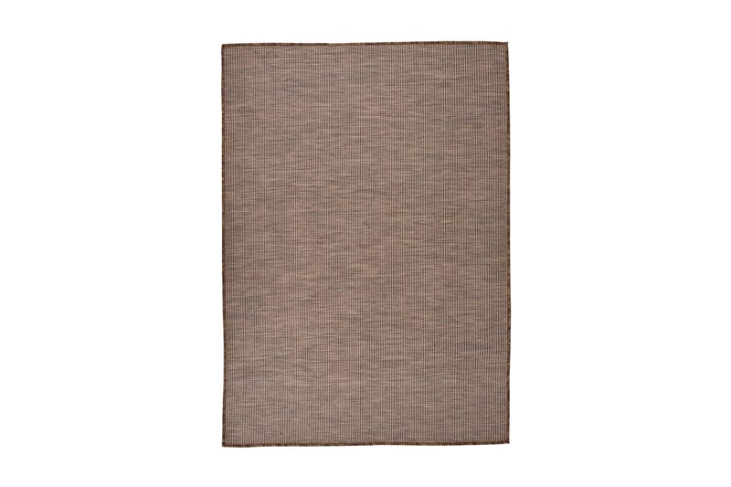 Utomhusmatta plattvävd 140x200 cm brun - Brun - Textil & mattor - Mattor - Utomhusmattor