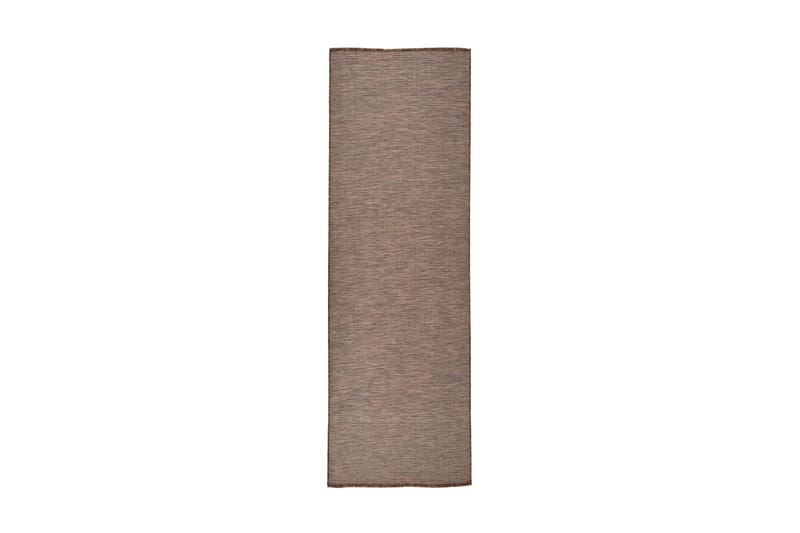 Utomhusmatta plattvävd 80x250 cm brun - Brun - Textil & mattor - Mattor - Utomhusmattor