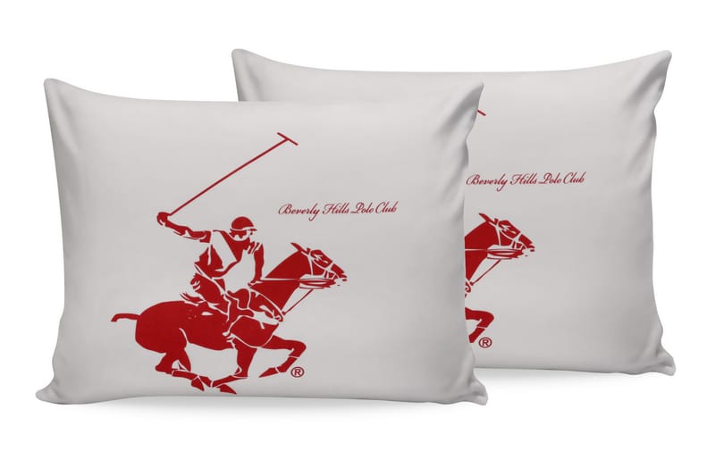 Beverly Hills Polo Club Örngott 50x70 cm 2-pack - Röd/Vit - Textil & mattor - Sängkläder - Örngott