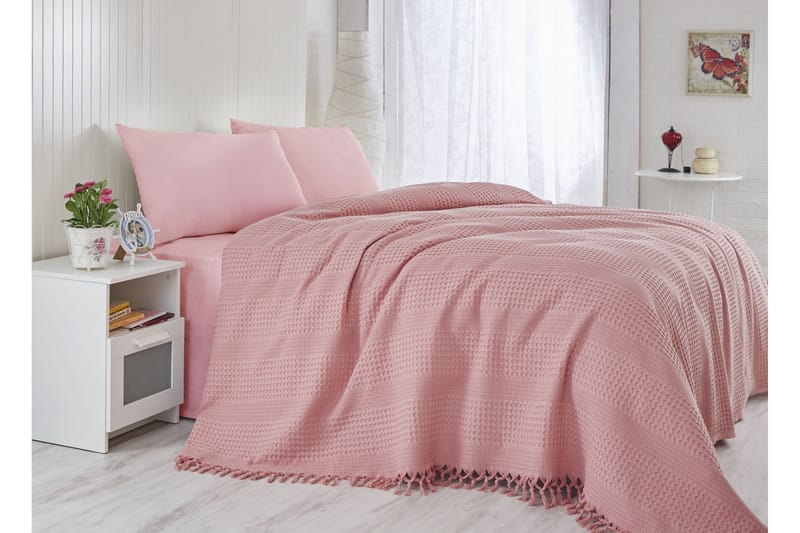 Şaheser Överkast Dubbelt 220x240 cm - Korall - Textil & mattor - Sängkläder - Överkast - Överkast dubbelsäng