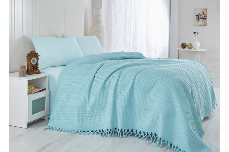 Şaheser Överkast Dubbelt 220x240 cm - Turkos - Textil & mattor - Sängkläder - Överkast - Överkast dubbelsäng