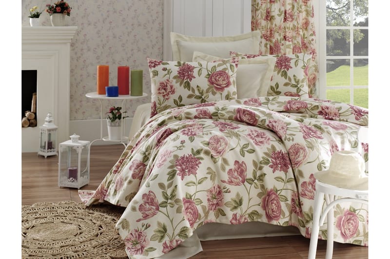 EnLora Home Överkast 160x235 cm - Rosa - Textil & mattor - Sängkläder - Överkast - Överkast dubbelsäng