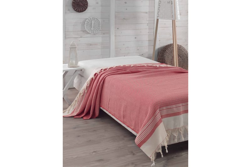 Eponj Home Överkast Dubbelt 200x240 cm - Röd/Sand - Textil & mattor - Sängkläder - Överkast