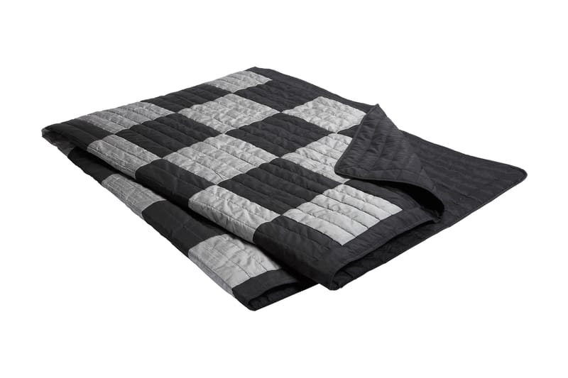 Myrrhis Överkast Patch 271 cm - Svart/Stål - Textil - Sängkläder - Överkast - Överkast dubbelsäng
