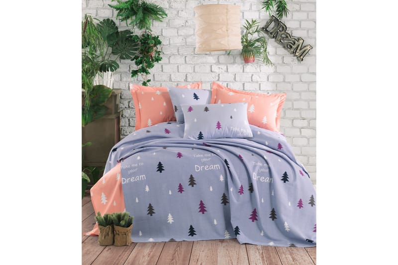 EnLora Home Överkast - Blå - Textil & mattor - Sängkläder - Överkast