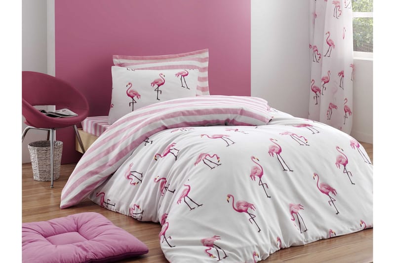 EnLora Home Bäddset Enkelt 3-dels - Rosa - Textil & mattor - Sängkläder - Överkast