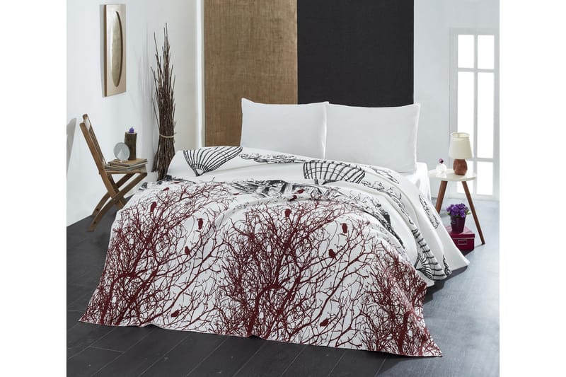 Eponj Home Överkast Dubbelt 200x235 cm - Vit/Svart/Brun - Textil & mattor - Sängkläder - Överkast