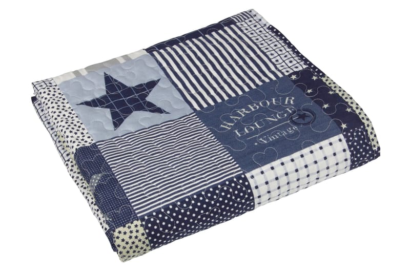 Haleigh Överkast Enkel 180x260 cm - Blå - Textil - Sängkläder - Överkast