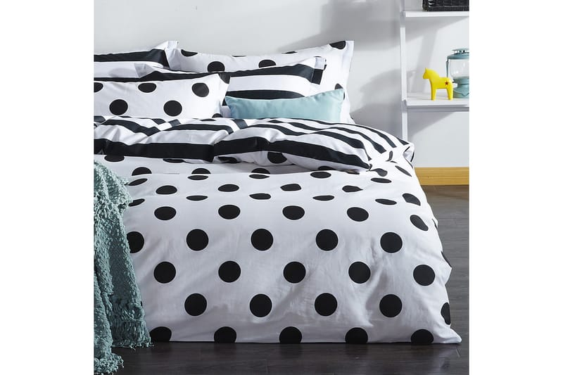 EnLora Home Bäddset Dubbelt 4-dels - Svart/Vit - Textil & mattor - Sängkläder - Bäddset & påslakanset - Påslakanset dubbelsäng