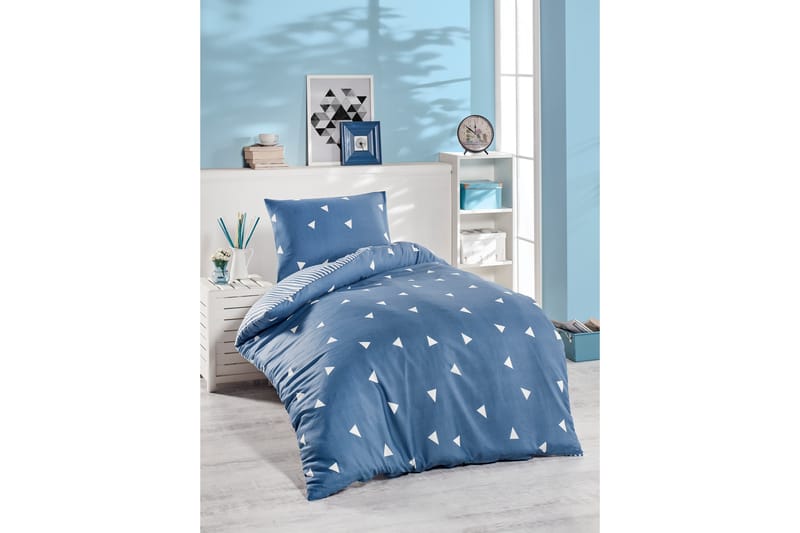 EnLora Home Bäddset Enkelt 2-dels - Blå/Vit - Textil & mattor - Sängkläder - Bäddset & påslakanset - Påslakanset enkelsäng