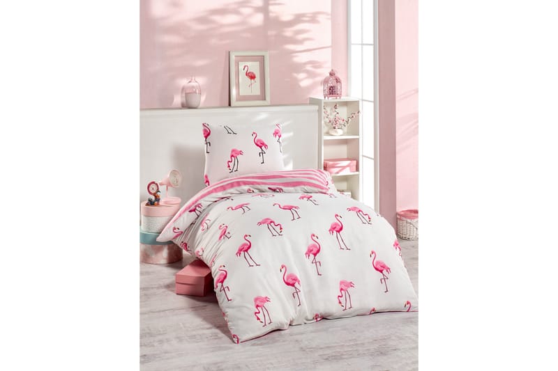 EnLora Home Bäddset Enkelt 2-dels - Rosa/Vit - Textil & mattor - Sängkläder - Bäddset & påslakanset - Påslakanset enkelsäng