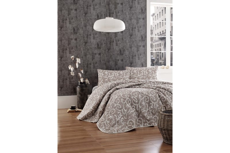 Eponj Home Överkast Dubbelt 200x220+2 Kuddfodral Quiltat - Beige/Vit - Textil & mattor - Sängkläder - Bäddset & påslakanset - Påslakanset dubbelsäng