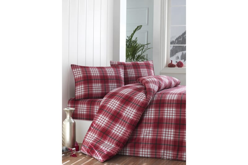Eponj Home Bäddset Dubbelt 4-dels - Röd/Vit - Textil & mattor - Sängkläder - Bäddset & påslakanset - Påslakanset dubbelsäng