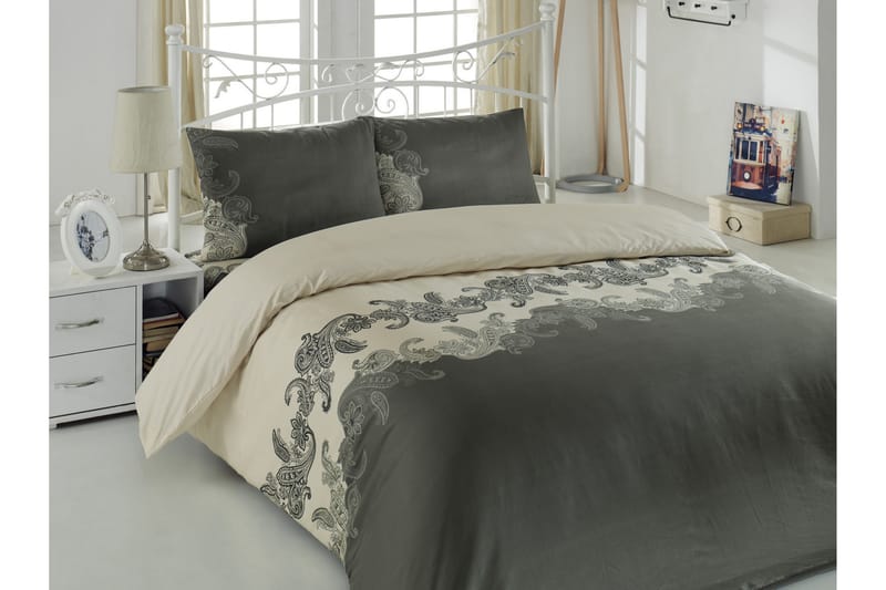 Eponj Home Bäddset Enkelt 3-dels - Beige/Grå - Textil & mattor - Sängkläder - Överkast - Överkast dubbelsäng