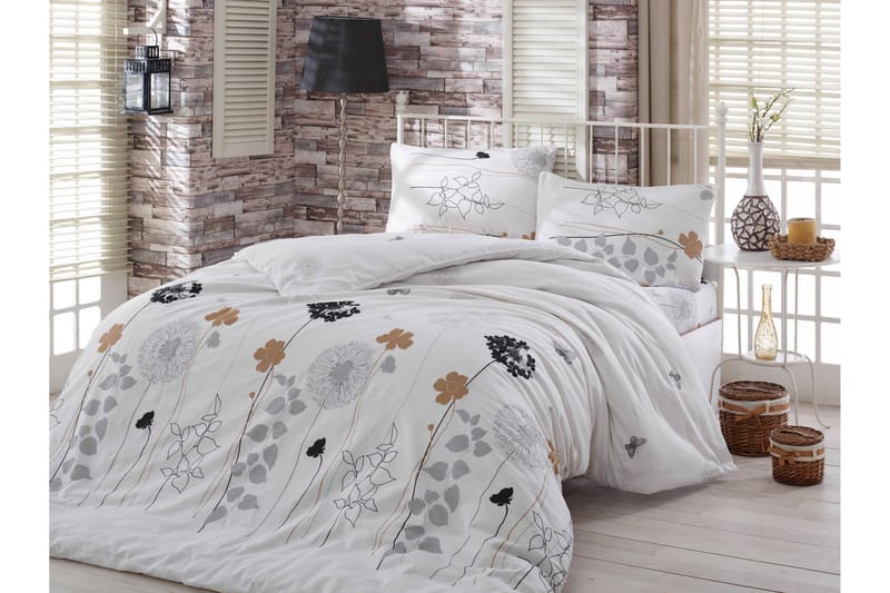 Eponj Home Bäddset Enkelt 3-dels - Vit/Grå/Svart/Brun - Textil - Sängkläder - Bäddset & påslakanset - Påslakanset dubbelsäng