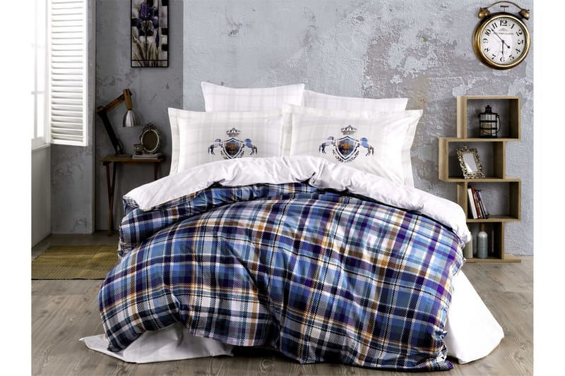 Hobby Bäddset Enkelt 3-dels Poplin - Vit/Multi - Textil & mattor - Sängkläder - Bäddset & påslakanset - Påslakanset dubbelsäng