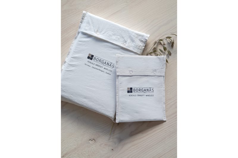 Percale Bäddset 150x210/50x60 cm 2-pack Vit - Borganäs - Textil & mattor - Sängkläder - Bäddset & påslakanset - Påslakanset dubbelsäng