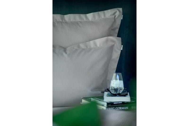 Turistripe Bäddset 220x230 cm Satin - Ljusgrå - Textil & mattor - Sängkläder - Bäddset & påslakanset - Påslakanset dubbelsäng
