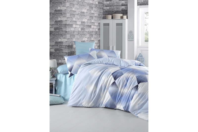 Victoria Bäddset Enkelt 3-dels - Blå/Vit/Mörkblå - Textil & mattor - Sängkläder - Bäddset & påslakanset - Påslakanset dubbelsäng