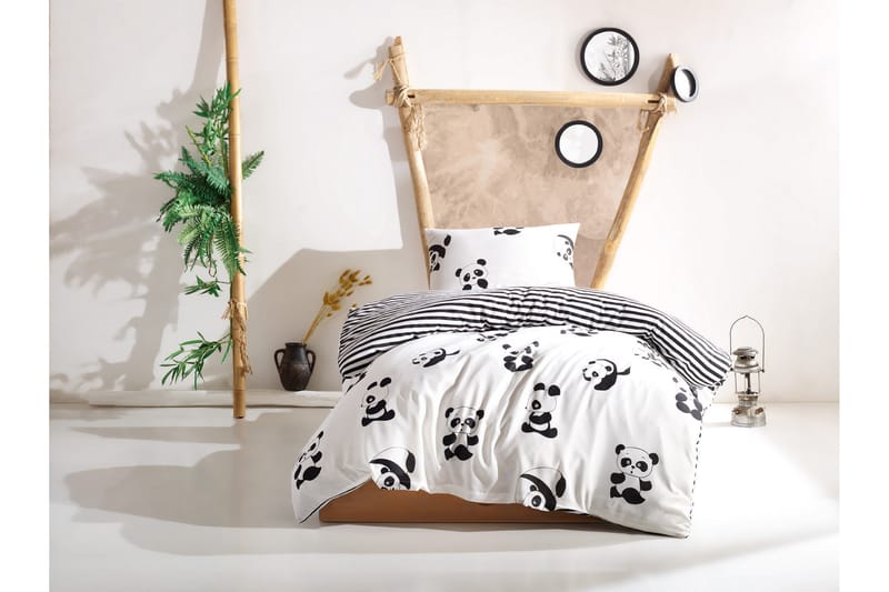 EnLora Home Bäddset Enkelt 3-dels - Svart/Vit - Textil & mattor - Sängkläder - Bäddset & påslakanset - Påslakanset enkelsäng