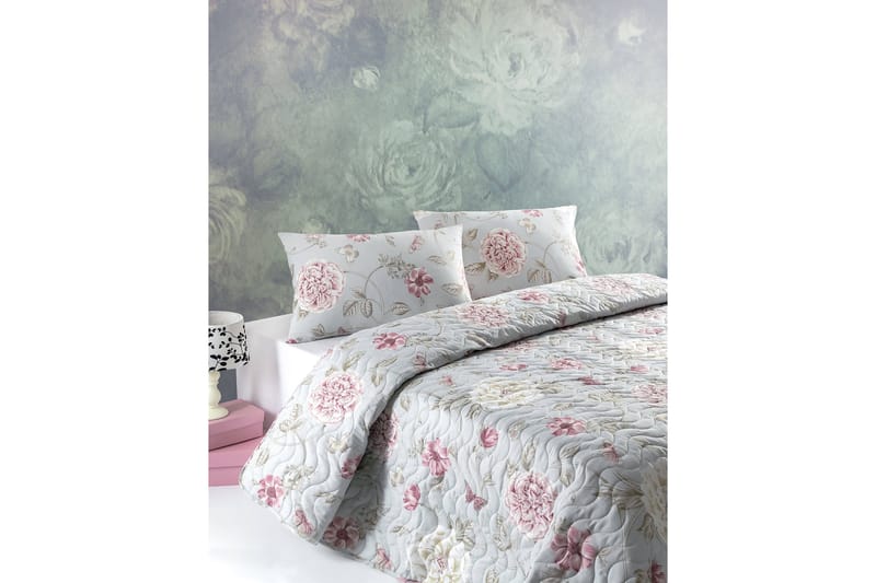 Eponj Home Överkast Enkelt 160x220+Kuddfodral Quiltat - Mint/Rosa/Beige - Textil & mattor - Sängkläder - Överkast