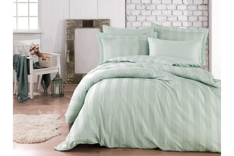 Hobby Exclusive Satin Bäddset - Grön - Textil & mattor - Sängkläder - Bäddset & påslakanset