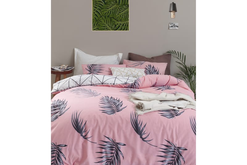 Marquedst Bäddset 2-Dels 150x210/50x60 cm - Rosa/Vit/Mörkblå - Textil & mattor - Sängkläder - Bäddset & påslakanset