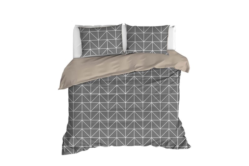 Spanga Bäddset 2-Dels 150x210/50x60 cm - Antracit/Vit/Beige - Textil & mattor - Sängkläder - Bäddset & påslakanset