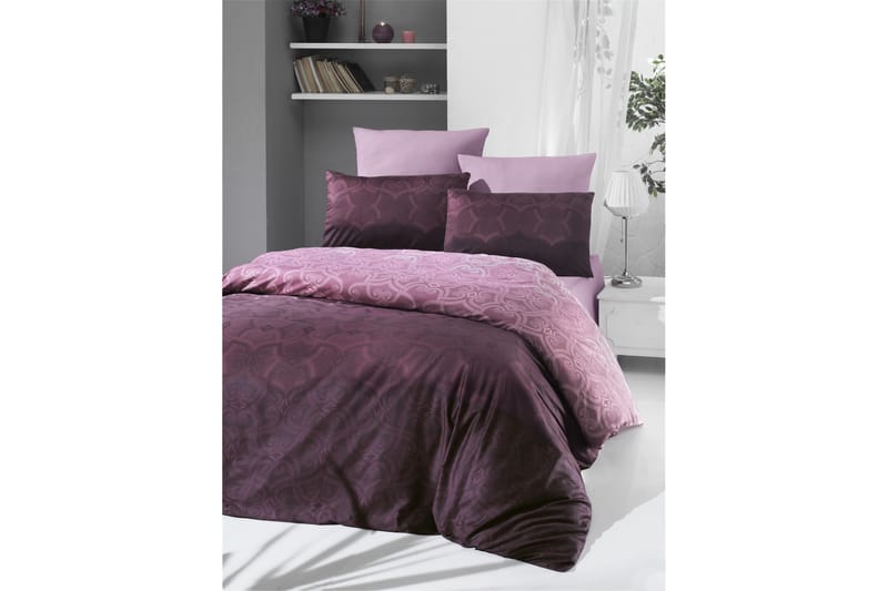 Victoria Satin Bäddset - Rosa - Textil & mattor - Sängkläder - Bäddset & påslakanset