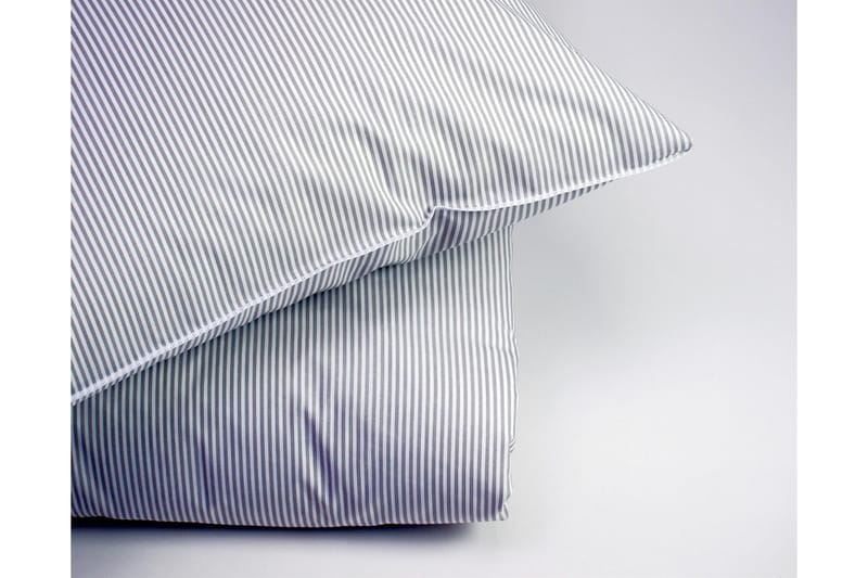 Påslakan Tryckt Rand 150x230 cm Grå/Vit - Borganäs - Textil & mattor - Sängkläder - Påslakan