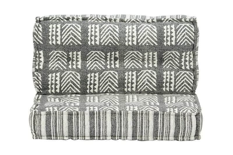 Soffa 120x120x20 cm tyg canvastryck - Grå - Textil & mattor - Sittkudde & stolsdyna